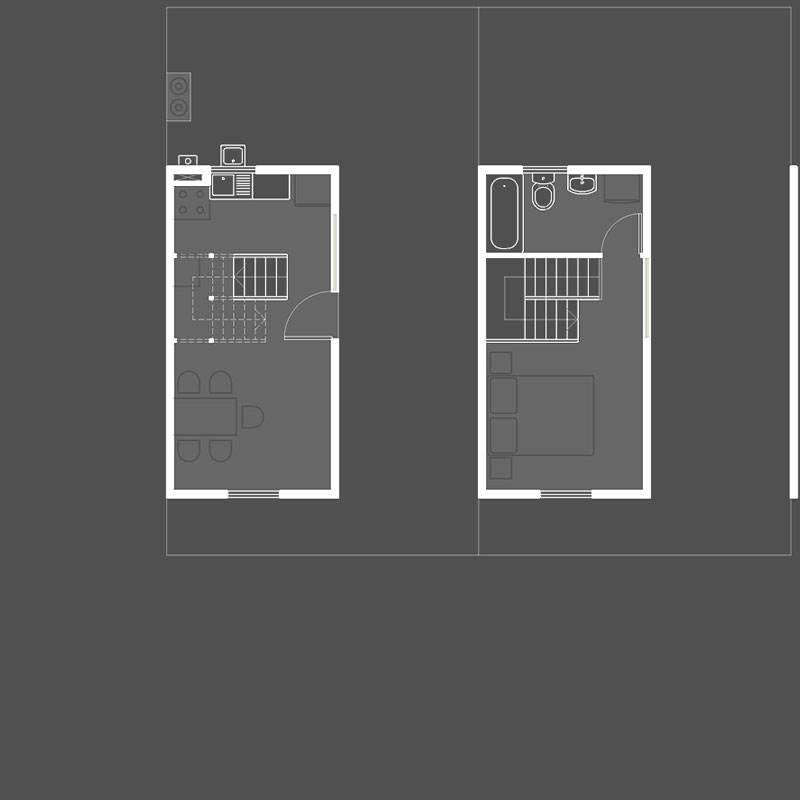 Plano de la vivienda en su entrega inicial